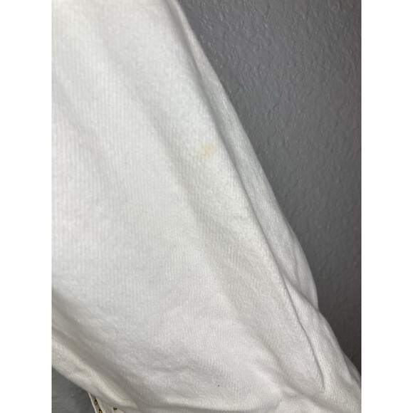 Rockabilly Gold Studded Fringe Western Denim Short Romper M Off White Boho - Picture 6 of 14